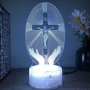 Luminaria Led 3D Led Night Inri Cristo